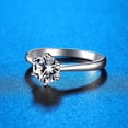 thumbnail image 5 of Sterling Silver Womens 1 Carat D Color Moissanite Ring, Korean Style, Electroplated, Adjustable, 5 of 5