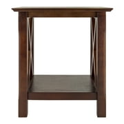 Winsome Wood Xola X Panel End Table, Cappuccino