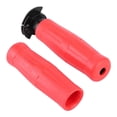 thumbnail image 3 of 2pcs 7/8in Vintage Rubber Throttle Handlebar Anti-Slip Motorcycle Handle Grip Modified PartsRed, 3 of 5