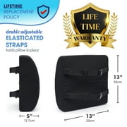 Relax Support - RS9 Black Lumbar Support Pillow - 100% Memory Foam