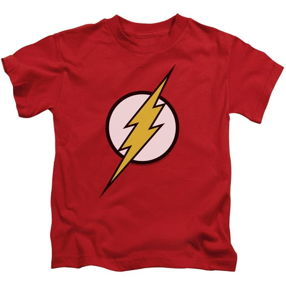 Justice League Of America Little Boys' Flash Logo Childrens T-shirt 6 Red