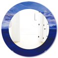 thumbnail image 3 of DESIGN ART Designart 'Blue Vibe' Printed Traditional Oval or Round Wall Mirror 20in.x30in.-Blue, 3 of 5