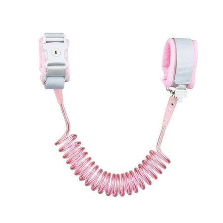 Kids Leash for Toddler, Anti Lost Wrist Link with Key & Lock, 6.56ft Safety Wristband Child Walking Harness for Supermarket Mall Airport Amusement Park Zoo Travel (Pink)
