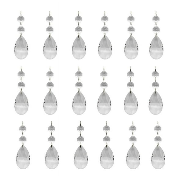 20Pcs Chandelier Crystals,Clear Teardrop Crystal Pendants Parts Beads,Hanging Crystals For Chandeliers(50Mm,Clear)