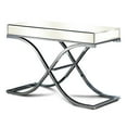 thumbnail image 3 of Furniture of America Monna Metal X-Cross Leg Console Table, Chrome, 3 of 5