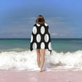 thumbnail image 6 of PHYHOO Black and White Polka Dot Pattern Sand Free Oversized Quick Dry Absorbent for Pool Swimming Bathroom 30x60in, 6 of 8