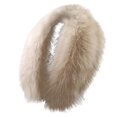 thumbnail image 3 of Women's Faux Fur Collar Scarf, Detachable Winter Fur-Look Neck Wrap, Plush Shawl Collar for Coats and Jackets, Warm Fake Fur Stole for Women, Elegant Evening Wear Accessory Beige, 3 of 5