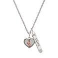 thumbnail image 1 of Delight Jewelry Silvertone Ballet Shoe in Heart Silvertone Believe Faith Prayer Hope Bar Charm Necklace, 23", 1 of 4