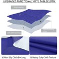 thumbnail image 3 of LAICAIW Vinyl Tablecloth, 100% Waterproof Oil-Proof Spill-Proof PVC, 60 x 102 inch, Royal Blue, Rectangle Tablecloth Cover, 3 of 7