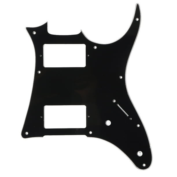Tnstrumento Musical Cubierta de placa de golpeador de guitarra de doble orificio de pastilla de PVC para Ibanez RG20 (negro) Tmvgtek Para Estrenar