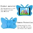 thumbnail image 2 of iPad Mini 5th Generation Case, iPad Mini 4 Case, Mini 3/2/1 Case, Kids Friendly Shockproof Butterfly Wing Kickstand Rugged Light Weight EVA Protective Cover, Blue, 2 of 6