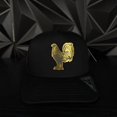 thumbnail image 2 of Gold Gallo Placa Snapback Hat, Flat Brim Adjustable Baseball Cap for Men Women, Trendy Streetwear Fit, Casual Hip Hop Style, 2 of 5
