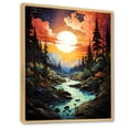 thumbnail image 2 of Designart "horizon Aurora Borealis Natures XIII" Landscape & Nature Floater Framed Canvas Print, 2 of 7