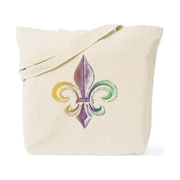 CafePress - Mardi Gras Fleur De Lis Tote Bag - Unisex Canvas Tote Bag, Beige, 1-Piece