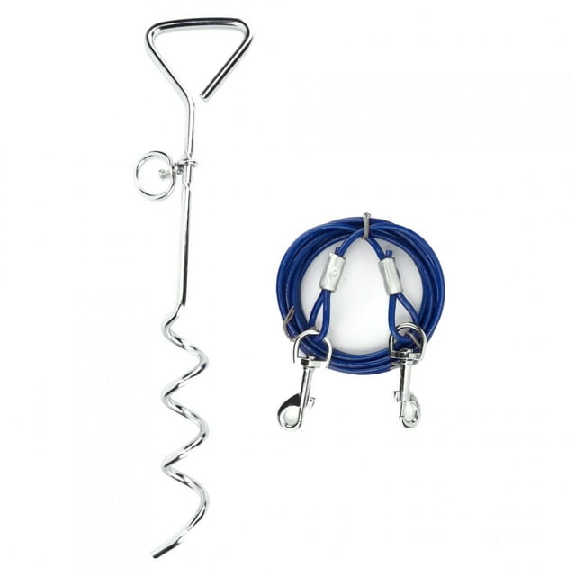 Dog Ground Stake,Outdoor Pet Dog Spiral Pet Ground Stake Dog Traction Rope Time-Tested Durability