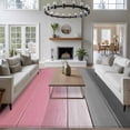 thumbnail image 3 of 6'x9' Area Rugs, Pink Gray Indoor Outdoor Area Rug for Living Room Bedroom, Vintage Country Gradient Wooden Plank Line Washable Bathroom Rugs Kitchen Floor Carpet Mats Home Decor Aesthetic, 3 of 8