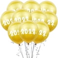 thumbnail image 4 of Globo de látex impreso para fiesta de Año Nuevo 2022, globo dorado y rojo para Año Nuevo, suministros de decoración para escenas de bodas y cumpleaños de 12 pulgadas, 4 of 5