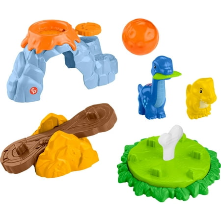 Fisher-Price Little People Spin & Play Dinosaur Playground Toddler Playset 6 Pieces