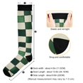 thumbnail image 3 of FORMRS Womens Knee High Socks Casual Long Thick Travel Daily Wear, 1 Pair, Green and White Plaid Pattern, 3 of 6