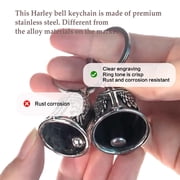 Guardian Bells for Motorcycle Rider Bikers,Motorcycle Bell Cross Key Chain,Punk Biker Style,Luck Angel Gremlin Keychains for Gifts (H19)