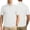 White, variant on Men's Cotton Linen Polo Shirts Short Sleeve Mens Golf Shirts Casual Button Down Shirts