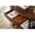 thumbnail image 4 of GEXPUSM 47"Console Table with Drawer Storage, Solid Wood Semicircular Decorative Side Table,Walnut, 4 of 9