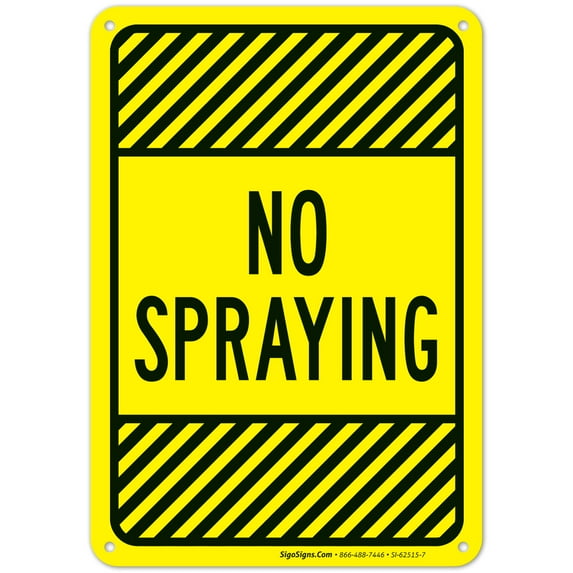 No Spraying Sign,