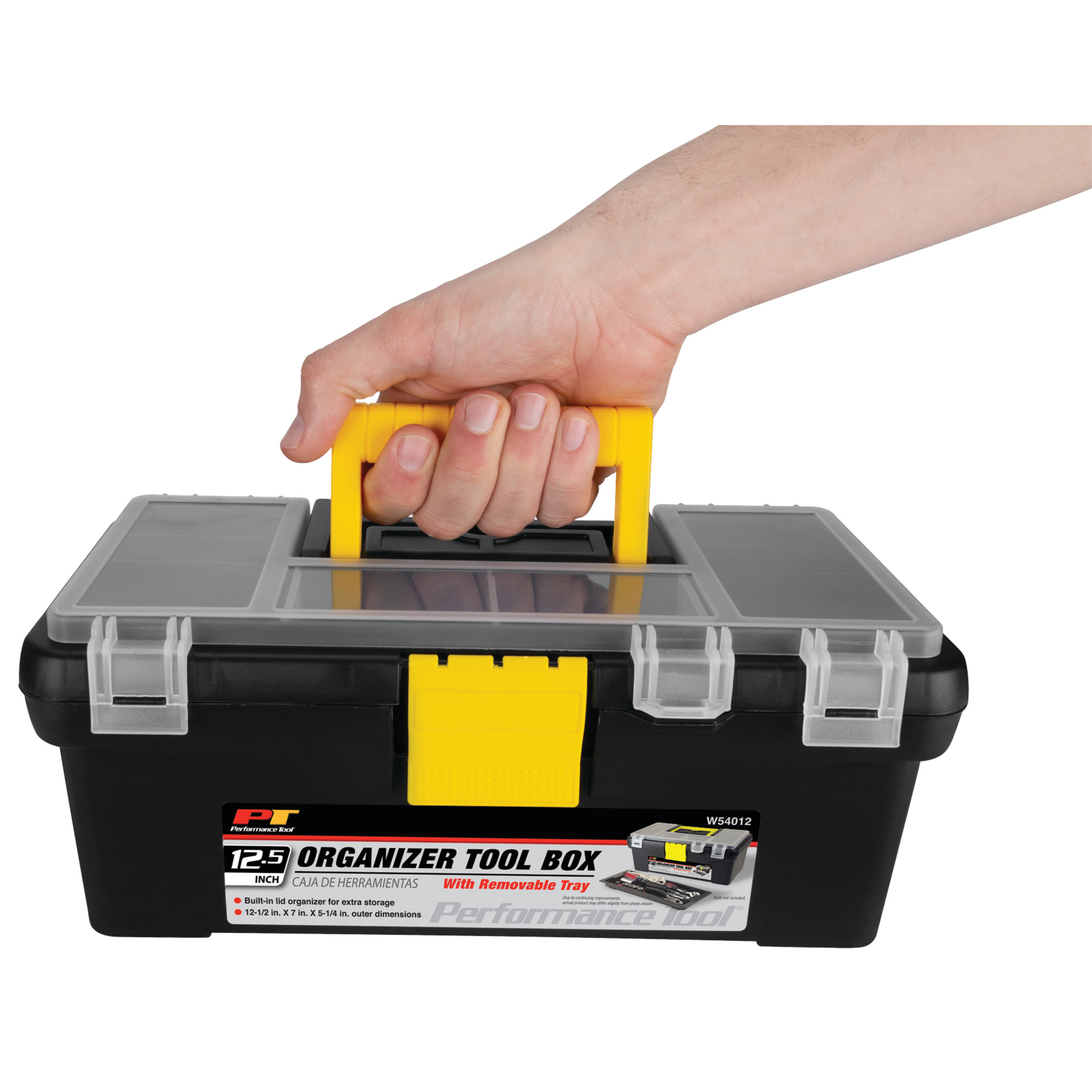 Performance Tool Heavy-Duty Plastic Organizer Box, Black photo 5