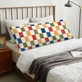 thumbnail image 4 of Balery Floral Checkerboard Funda Protectora para Almohada Corporal de Algodón Hipoalergénico con Cierre(55 x 21 pulgadas), Almohadas No Incluidas, 4 of 7
