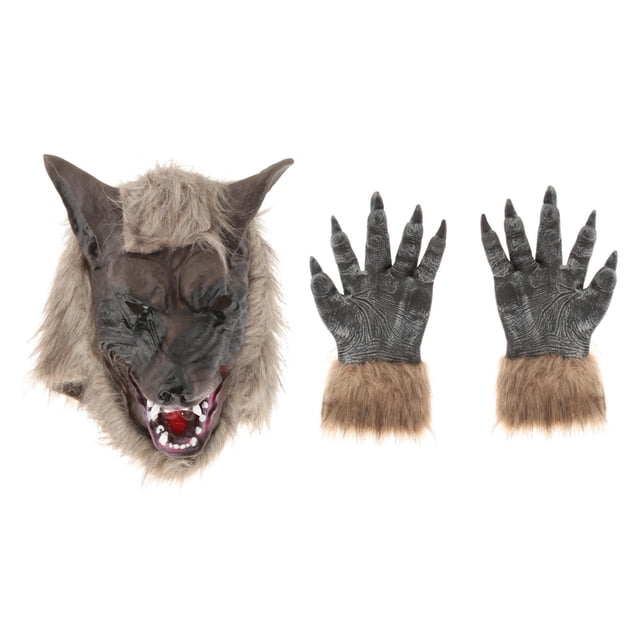 Scary Werewolf Wolf Novelty Creative Props Comfortable Half Face Fancy Large Gloves