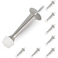 thumbnail image 5 of Paquete de 4 topes de puerta rígidos sólidos resistentes con punta de goma suave, tope de puerta de fundición a presión de zinc para proteger la pared y la puerta, níquel satinado XianweiShao 1327533091725, 5 of 5