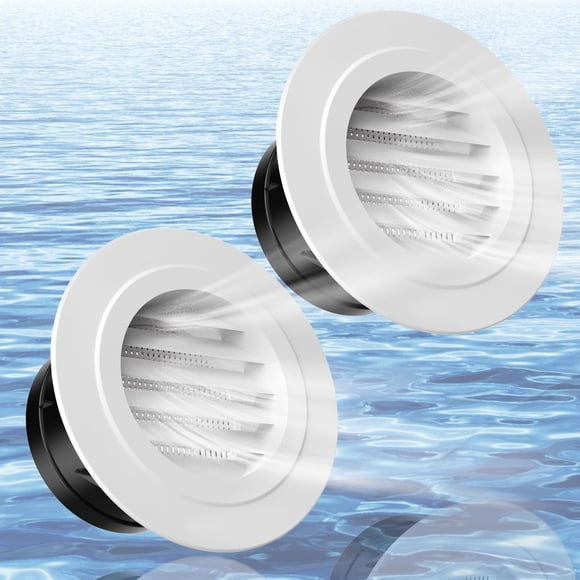 Soffit Vents BeileinIceHK de 4 pulgadas con malla mosquitera, 2 paquetes