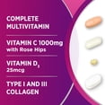 thumbnail image 6 of Centrum Wellness Packs Daily Vitamins for Women In Their 30S, With Complete Multivitamin, Vitamin D Supplement, Collagen I and Iii, Vitamin C 1000Mg With Rose Hips - 30 Packs/1 Month, 6 of 9