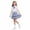 Blue 2, variant on Girls Cotton Plaid Skirt Outfit Set 2 Piece Summer Puff Short Sleeve Button School Uniform Shirts and Pleated Skirts Sets for Kids Blue 7-8 Years