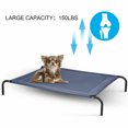 thumbnail image 4 of Gymax Large Dog Cat Bed Elevated Pet Cot Indoor Outdoor Camping Steel Frame Mat, 4 of 9