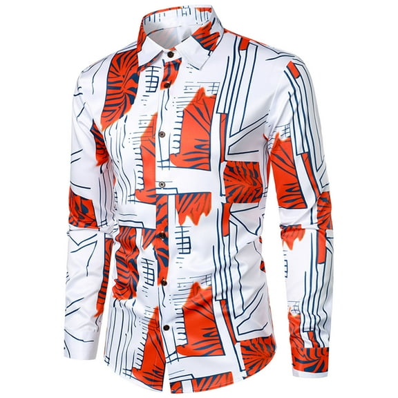 Lilgiuy Dress Shirts for Men Casual Fashion Whole Colored Turn-down Collar Button Long Sleeve Business Shirt Blouse for New Year Thanksgiving