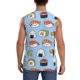 thumbnail image 4 of Fotbe Kawaii Sushi Men's Camiseta sin Mangas Estampada para Hombres, Playera Casual para Gimnasio, Entrenamiento, Playa-Medium, 4 of 7