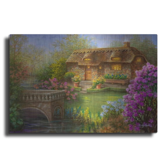 Luxe Metal Art 'My Summer Hideaway' by Nicky Boehme, Metal Wall Art, 16"x12"