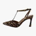 thumbnail image 2 of Naturalizer Astrid Women's Heels Dark Brown Leopard Suede Size 8.5 W, 2 of 8