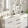 thumbnail image 2 of Eviva Lugano 60" White Modern Bathroom Vanity with White Integrated Acrylic Double Sink, 2 of 7