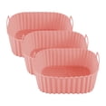thumbnail image 1 of Bandeja de silicona para freidora de aire con asas, cesta antiadherente para freidora de aire, apta para lavavajillas, sin BPA, para una cocción uniforme y una limpieza fácil., 1 of 8