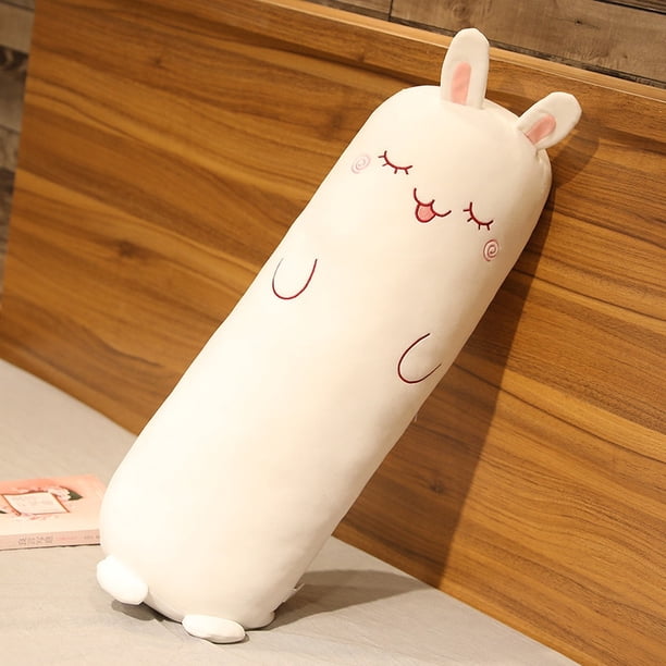 70/100cm Cartoon Long Pillow Anime Rabbit&Dinosaur&Pig&Teddy Bear&Husky&Duck Plush Toy Stuffed Soft Doll Cushion Kids Girls Giftrabbit85cm Deng Xun unisex