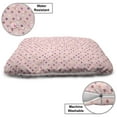 thumbnail image 3 of Pink and White Pet Bed, Retro Pattern with Different Colored Polka Dots Country Style for Girls, Chew Resistant Pad for Dogs and Cats Cushion with Removable Cover, 24" x 39", Multicolor, by Ambesonne, 3 of 4