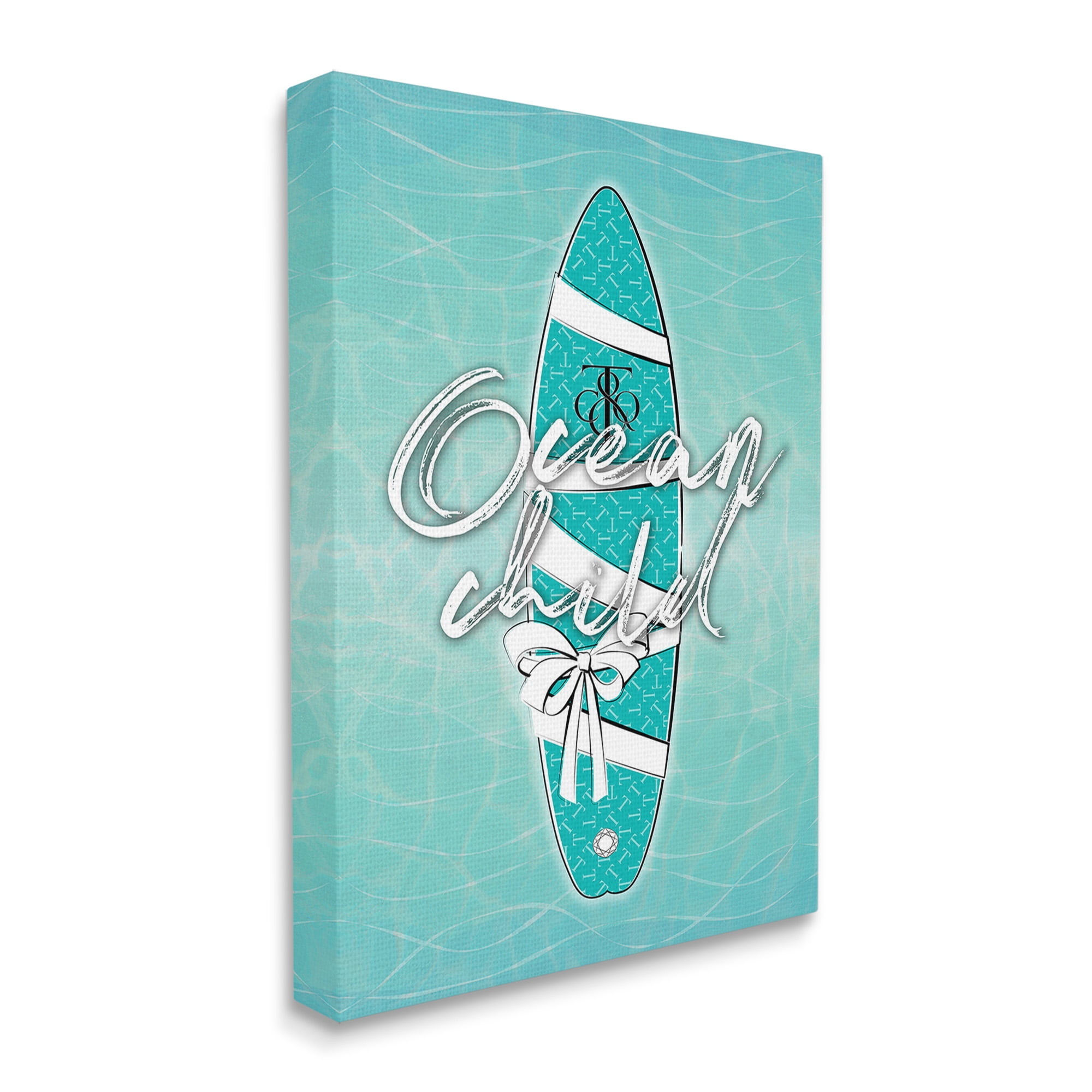 Stupell Industries Ocean Child Surfboard Beauty & Fashion Painting Gallery Wrapped Canvas Art Print Wall Art, 36 x 48