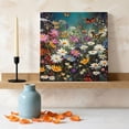 thumbnail image 3 of Ships Next Day Canvas Wall Art 8"x8",Spring Floral Wood Framed Canvas Print Painting,Colorful Daisy Summer Botanical Butterfly Ready to Hang Small Picture Wall Decor for Home Bathroom Nursery Kitchen, 3 of 9