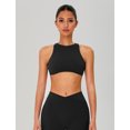 thumbnail image 3 of IDOPIP Womens High Neck Sports Bra Removable Pads Cut Out Back Sleeveless Medium-impact for Workout Gym Yoga Pilates Athletic S Black, 3 of 6