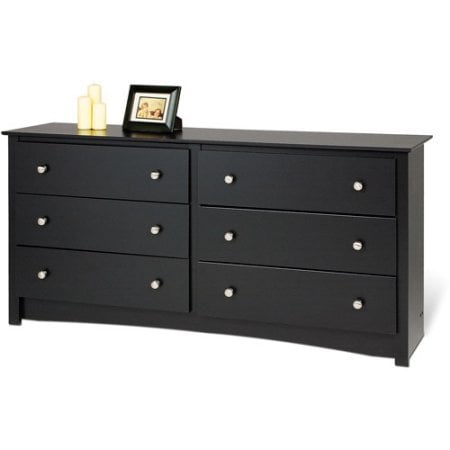 Dressers Black Sonoma 6 Drawer Dresser