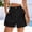 Black, variant on Hiking Shorts for Women Polyester,Spandex Summer Workout Casual Lounge Shorts White,L