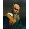 thumbnail image 2 of Natale Schiavone 12x14 Black Ornate Wood Framed Double Matted Museum Art Print Titled: Bardy Man with Fur Collar and Chain, 2 of 5