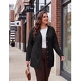thumbnail image 2 of Cueply Women's Plus Size Cardigan Long Sleeve Lightweight Sheer Open Front Knited Cardigan 1X-4X, 2 of 8